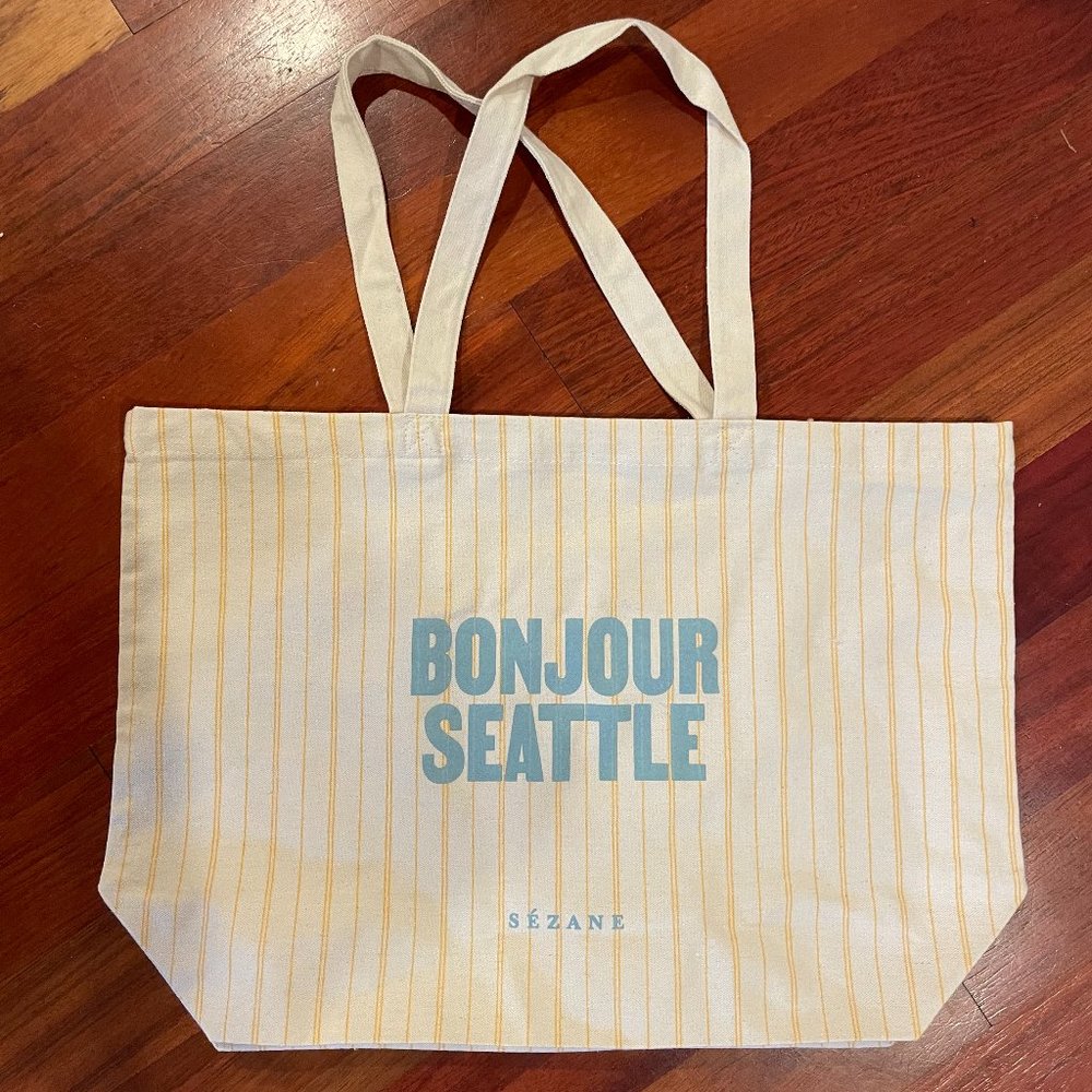 NWOT Sézane Cotton Striped Tote